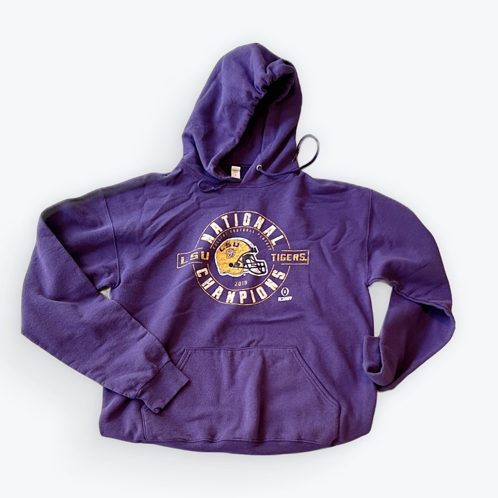 LSU National Championship Purple Hoodie 2019 Size Medium